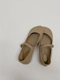 Raffia Linen Mary Jane Sandals