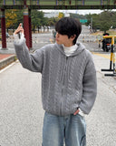 noti Knit Hoodie Zip Up