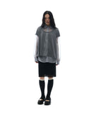 Sheer Panel Flare Tee