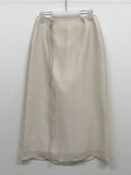 Organza chiffon layered long skirt
