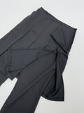 Pleated Bootcut Layered Slacks