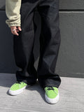 Edge raw straight denim