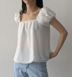 Shabet Square Neck Puff Blouse