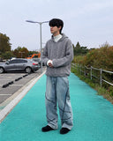 Unbalanced Balloon Denim Pants