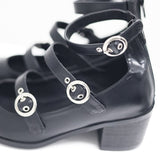 City Buckle Strap Mid Heel