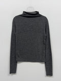Half Moon Ribbed Half-Pola T-Shirt
