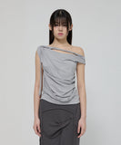 Braided Drape One-Shoulder Top