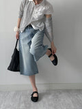 [unisex] 842 Washed Bermuda Denim Pants