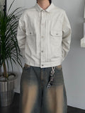 Cotton pocket trucker jacket