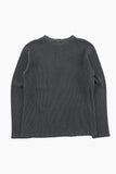 Pigment ribbed henley long sleeve