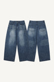 Brushed Slub Wide Denim Pants