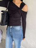 Athens Ribbed Slit T-shirt