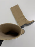 Suede Shirring Fold Long Boots
