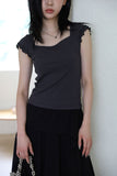 Cotton Frill Wing T-Shirt