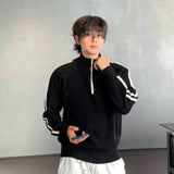 AOS Side Line High Neck Knit Half Zip-Up