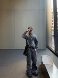 Western Cargo Denim Pants