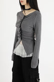 Louis wrinkle pintuck cardigan
