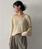 Tail Sheep V-Neck Loose Fit Knit