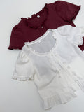 Lily Frill Short Sleeve Blouse