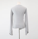 Twisted Slit Unbalanced T-shirt