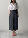 [Summer ver.] Pencil pleated long skirt