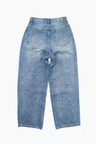 Stud embo denim pants