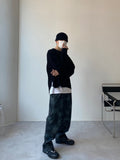 Side Zipper Round Knit