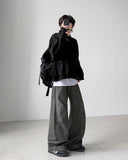 Granite Balloon Crop Sweatshirt