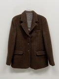 [wool 50%] Photo Hairy Single Loose Fit Jacket