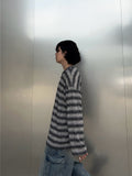 Damage Stripe Knit Tee