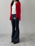 Punching Round Cardigan T-shirt