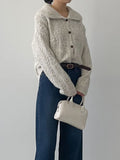 Granma Collar Knit Cardigan