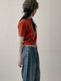 Annie Velvet Half T-Shirt
