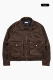 Beton coated suede jacket