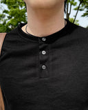One Q Ribbed Henry Neck Short Sleeve T-shirt
