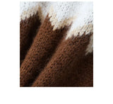 Winter wool knit zip-up