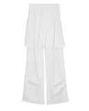 PLEATED LAYERED SKIRT PANTS