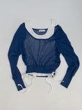Clips U-neck See-through Knit