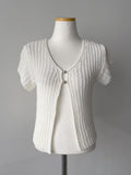 Bintz Two-Button Short Sleeve Knit Vest