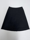Striped A-line midi skirt