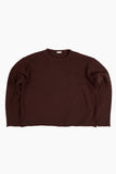 Lambswool roll-edge crop knit