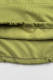 Carmine waffle hood sweat long sleeve