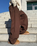 Corduroy Mink String Banding Pants