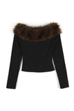 Mongol Lina Fur Off-Shoulder
