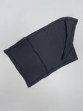 Button Ribbed Layered Tube Top