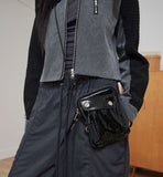 Leather mini pocket bag
