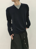 Tribe Layered Crop V-Neck Knit
