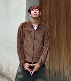 Crop Suede Biker Jacket