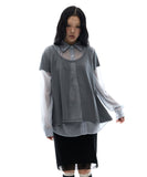 Sheer Panel Flare Tee