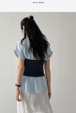 Wrinkle Wrap Layered Wide Pants